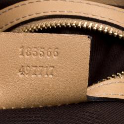 Pre Owned Gucci Beige Monogram Canvas Medium Indy Top Handle Bag