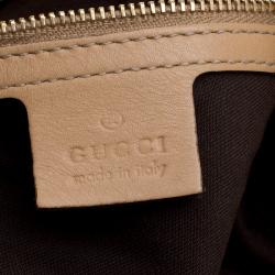 Pre Owned Gucci Beige Monogram Canvas Medium Indy Top Handle Bag