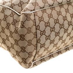 Pre Owned حقيبة ي د غوتشي بوسيتانو سكارف  كانفاس GG كبيرة