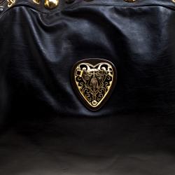 مملوكة مسبقًا Gucci Black Leather Large Babouska Dome Satchel