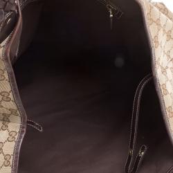 مملوكة مسبقًا Gucci Beige/Ebony GG Canvas and Leather Medium Pelham Hobo