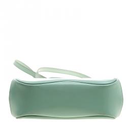 Pre Owned Gucci Mint Green Patent Leather Mini Lady Lock Bamboo Top Handle Bag