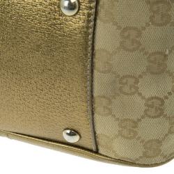 Pre Owned Gucci Metallic Monogram Large Princy Tote