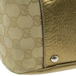 Pre Owned Gucci Metallic Monogram Large Princy Tote