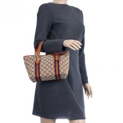 مملوكة مسبقًا Gucci Beige Monogram Jolicoeur Mini Tote