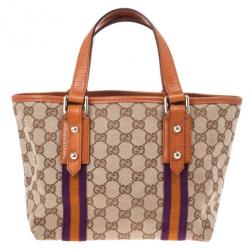 مملوكة مسبق�ًا Gucci Beige Monogram Jolicoeur Mini Tote