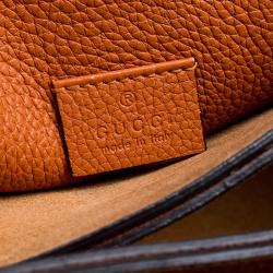 مملوكة مسبقًا حقيبة غوتشي قلاب جاكي جلد ناعم برتقالية