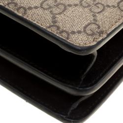 Pre Owned Gucci Beige GG Supreme Canvas and Suede Dionysus Shoulder Bag