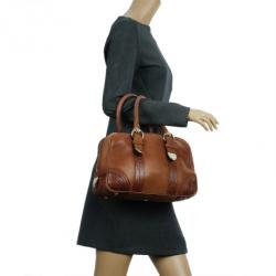 مملوكة مسبقًا Gucci Brown Micro Guccissima Trim Medium Boston Bag