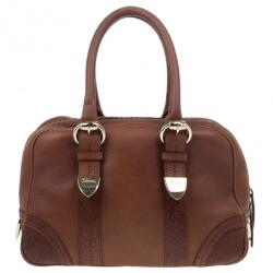 مملوكة مسبقًا Gucci Brown Micro Guccissima Trim Medium Boston Bag