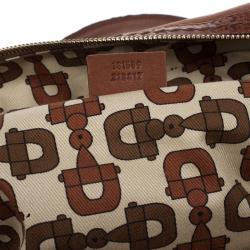مملوكة مسبقًا Gucci Brown Micro Guccissima Trim Medium Boston Bag