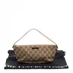 Pre Owned Gucci Beige GG Canvas Pochette