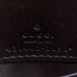 Gucci Black Guccissima Leather Mini Signature Wallet on Chain 