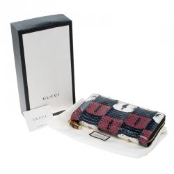 Gucci Multicolor Python Nymphaea Zip Around Wallet 