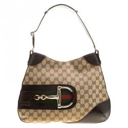 Gucci Beige/Brown GG Coated Canvas Vintage Web Flat Messenger Bag - Yoogi's  Closet