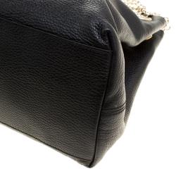 Pre Owned Gucci Black Pebbled Leather Medium Soho Tote