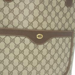 مملوكة مسبقًا Gucci Monogram Guccissima Leather Web Detail Vertical Tote