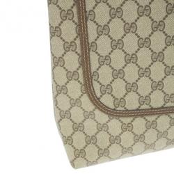 مملوكة مسبقًا Gucci Monogram Guccissima Leather Web Detail Vertical Tote
