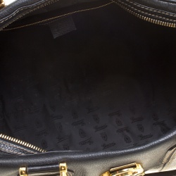 Pre Owned Gucci Black Leather Aviatrix Large Boston Bag