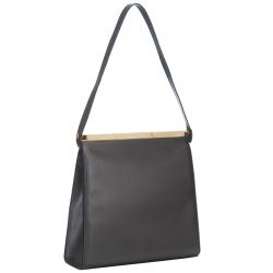 مملوكة مسبقًا حقيبة كتف غوتشي جلدد رصاصي ناعم