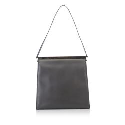 مملوكة مسبقًا حقيبة كتف غوتشي جلدد رصاصي ناعم