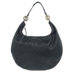 Pre Owned Gucci Guccissima Leather 'GG Twins' Medium Hobo