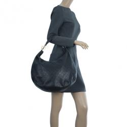 Pre Owned Gucci Guccissima Leather 'GG Twins' Medium Hobo