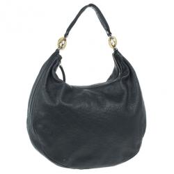 Pre Owned Gucci Guccissima Leather 'GG Twins' Medium Hobo
