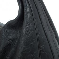 Pre Owned Gucci Guccissima Leather 'GG Twins' Medium Hobo