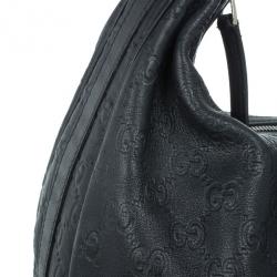 Pre Owned Gucci Guccissima Leather 'GG Twins' Medium Hobo