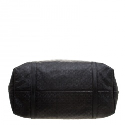 Pre Owned Gucci Black Microguccissima Leather Medium Nice Tote