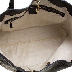 Pre Owned Gucci Black Microguccissima Leather Medium Nice Tote