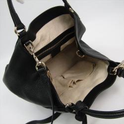 Pre Owned Gucci Black Pebbled Leather Soho Shoulder Bag