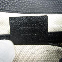 Pre Owned Gucci Black Pebbled Leather Soho Shoulder Bag