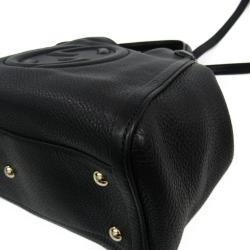 Pre Owned Gucci Black Pebbled Leather Soho Shoulder Bag