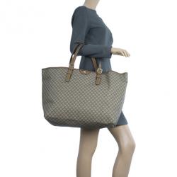 مملوكة مسبقًا Gucci Beige Diamante Canvas Large Shopper