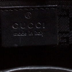 Pre Owned Gucci Black Leather Jackie O Tote