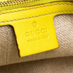 مملوكة مسبقًا Gucci Yellow Multicolor Flora Canvas Tote