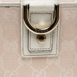 مملوكة مسبقًا Gucci Blush Pink/Off White GG Canvas Continental Wallet