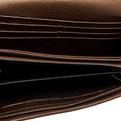 Gucci Brown Leather Interlocking GG Continental Wallet
