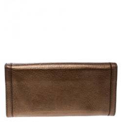 Gucci Brown Leather Interlocking GG Continental Wallet