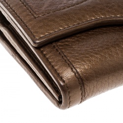 Gucci Brown Leather Interlocking GG Continental Wallet