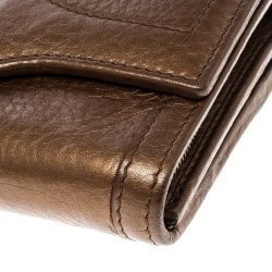 Gucci Brown Leather Interlocking GG Continental Wallet