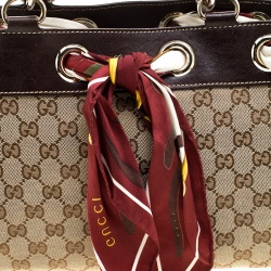 Pre Owned حقيبة توت غوتشي وشاح كانفاس بوسيتانو GG