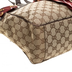 Pre Owned حقيبة توت غوتشي وشاح كانفاس بوسيتانو GG
