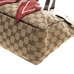 Pre Owned حقيبة توت غوتشي وشاح كانفاس بوسيتانو GG