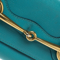 Gucci Turquoise Leather Horsebit Continental Wallet