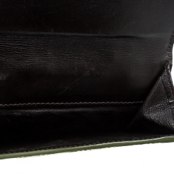 Gucci Multicolor GG Canvas and Alligator Compact Wallet 