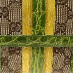 Gucci Multicolor GG Canvas and Alligator Compact Wallet 