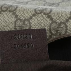 Pre Owned Gucci Brown GG Guccissima Leather Web Stripe Flap Messenger